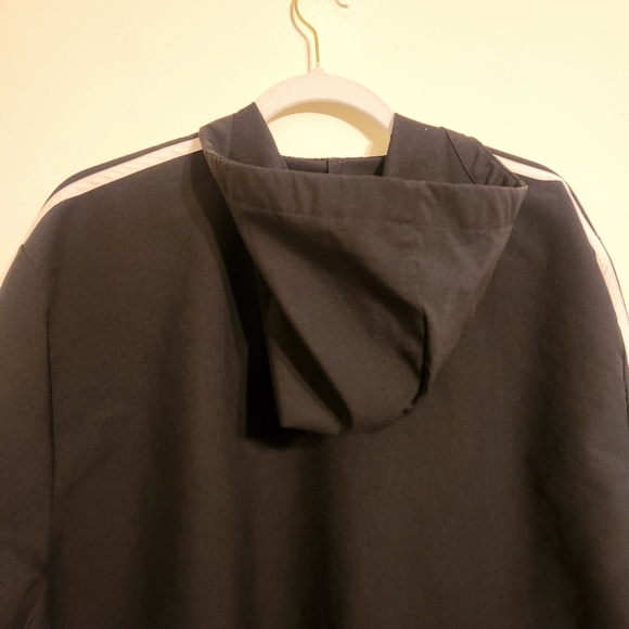 Adidas | Men's Essentials Black Windbreaker Hooded Track Jacket (Size Large) - Picture 13 of 15